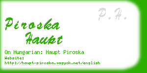 piroska haupt business card